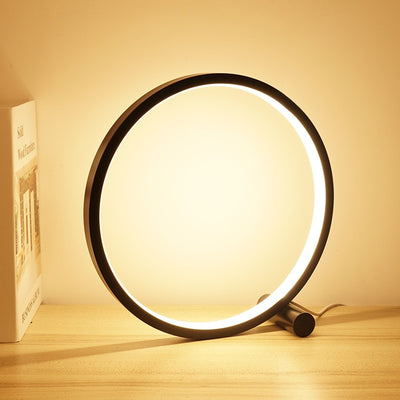 LED Table Lamp Bedroom Circular Desk Lamp